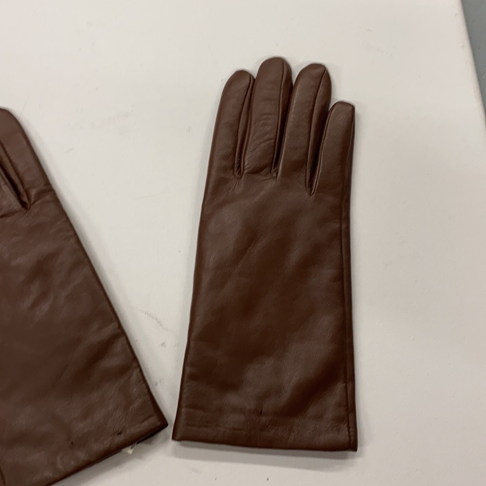 NWOT Thinsulate Brown Leather Gloves S/M - Picture 5 of 7